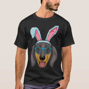 Camiseta Dachshund Ovo Dia de Páscoa Cachorro Dosagem Prese