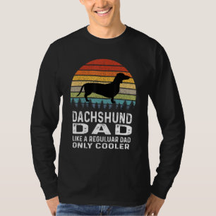 Camiseta Dachshund Pai Wiener Dog Retro Doxie