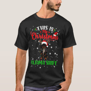 Camiseta Dachshund Pajama Dog Xmas