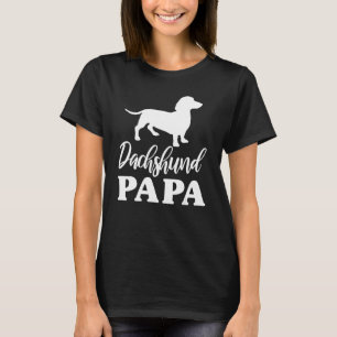 Camiseta Dachshund Papa Weenie Wiener Cachorro Papa Vovô fa