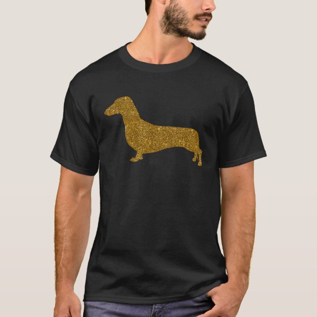 Camiseta Dachshund Para Mulheres Garotas Enchidas Cão Cão C (Frente)