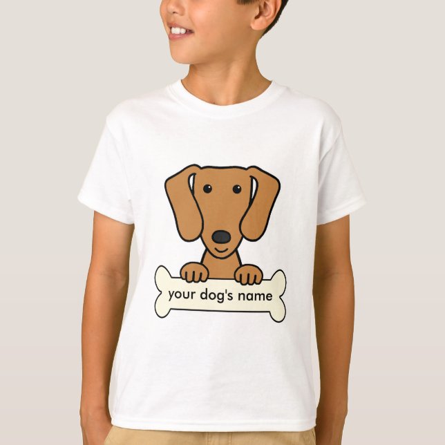 Camiseta Dachshund personalizado (Frente)