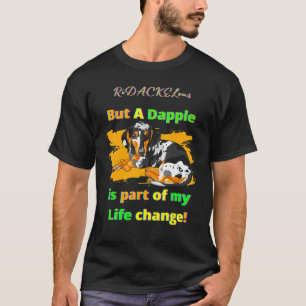 CAMISETA DACHSHUND PET FUNNER WIENER DOG DAPPLE É MINHA VID