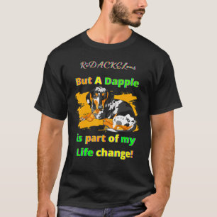 CAMISETA DACHSHUND PET FUNNER WIENER DOG DAPPLE É MINHA VID