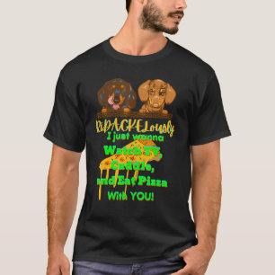 CAMISETA DACHSHUND PET FUNNER WIENER DOG TV CUDDLE E COMA