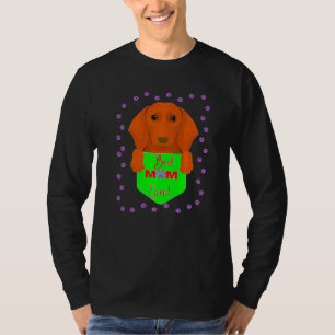 Camiseta Dachshund Pet Funny Wiener Dog Melhor Cachorro Mam