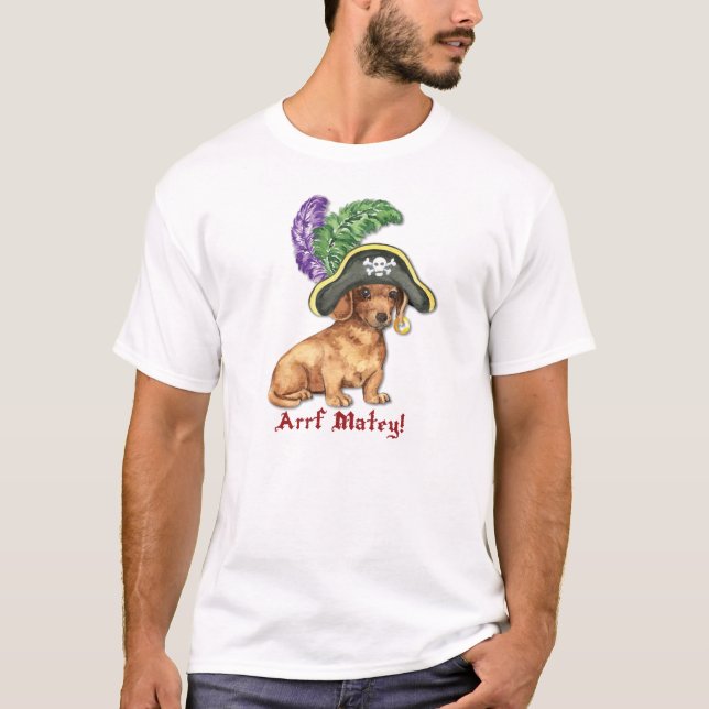 Camiseta Dachshund Pirate (Frente)