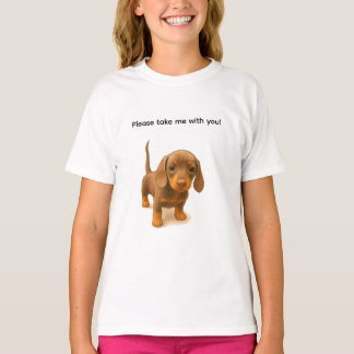Camiseta Dachshund Por favor, leve-me com você!