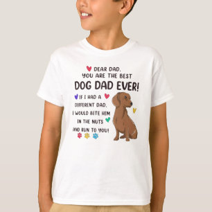 Camiseta Dachshund Querido Pai Que Você É O Melhor