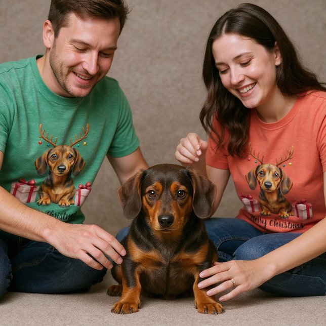 Camiseta Dachshund Reindeer (Criador carregado)