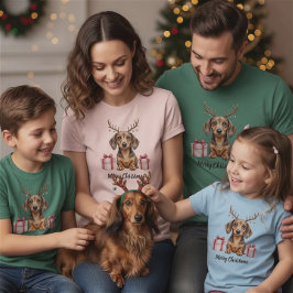Camiseta Dachshund Reindeer