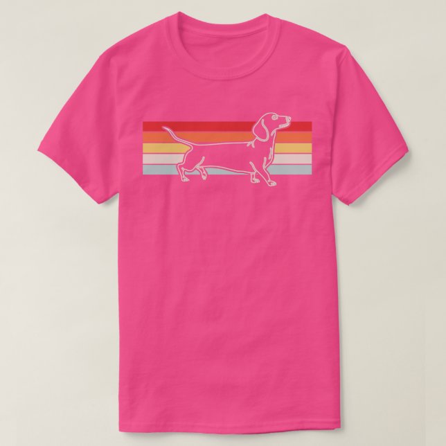 Camiseta Dachshund Retro (Frente do Design)