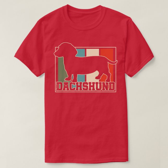 Camiseta Dachshund Retro Vintage (Frente do Design)