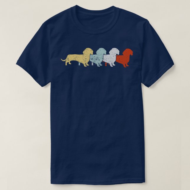 Camiseta Dachshund Retro Vintage 3 (Frente do Design)
