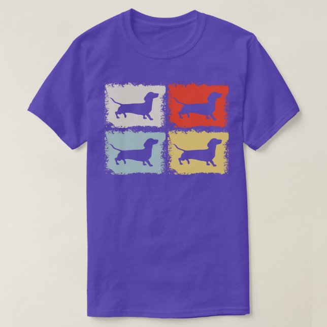 Camiseta Dachshund Retro Vintage 4 (Frente do Design)