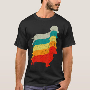 Camiseta Dachshund Retro Vintage Sausage Cão Lover