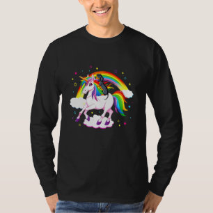 Camiseta Dachshund Rides Unicorn - Melhor Proprietário de C