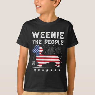 Camiseta Dachshund Salsicha O Povo Engraçado Bandeira Ameri