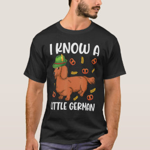 Camiseta Dachshund Sausage Lederhosen Bávaro Eu Conheço Uma