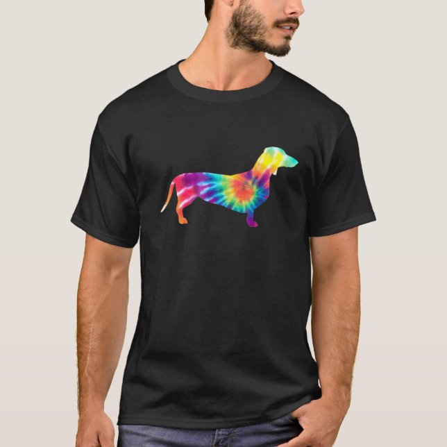 Camiseta Dachshund Sausy Dog Tie Die Doggy (Frente)
