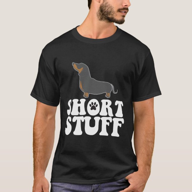 Camiseta Dachshund Short Stuff (Frente)