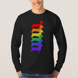 Camiseta Dachshund Silhouette Modern Outline Tolerance Dive