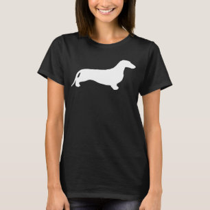 Camiseta Dachshund silhout White + suas ideias