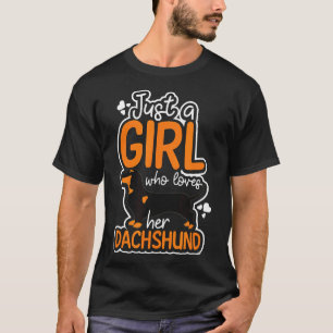 Camiseta Dachshund So Girl Loves