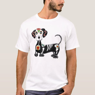 Camiseta Dachshund Sugar Skull