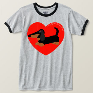 Camiseta Dachshund T-SHIRT Red Heart