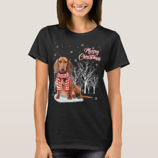 Camiseta Dachshund Tree Felry Natal Dachshund Xmas Para