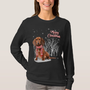 Camiseta Dachshund Tree Felry Natal Dachshund Xmas Para