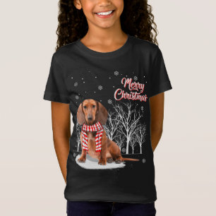 Camiseta Dachshund Tree Felry Natal Dachshund Xmas Para