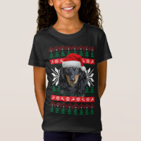 Dachshund Ugly Christmas Sweet Style Santa Hat D