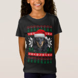 Camiseta Dachshund Ugly Christmas Sweet Style Santa Hat D<br><div class="desc">Dachshund Ugly Christmas Sweater Style Santa Hat Doxie Dog</div>