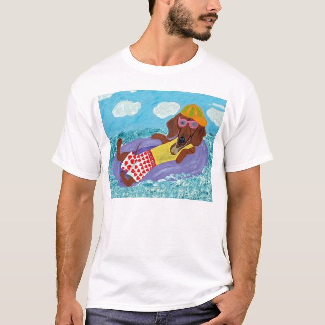 Camiseta Dachshund Vagabundo de Praia (Frente)