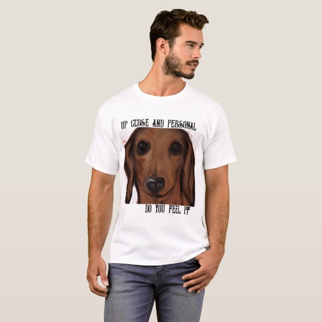 CAMISETA DACHSHUND VERMELHO          (Frente Completa)