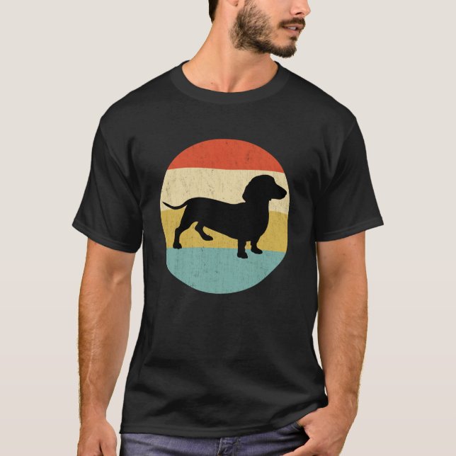 Camiseta Dachshund vintage Teckel Retro (Frente)