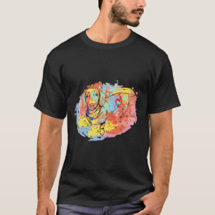 Camiseta Dachshund Watercolor Art