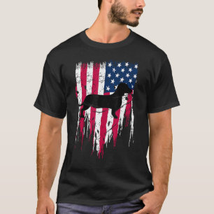 Camiseta Dachshund Weiner American Flag 4 De Julho