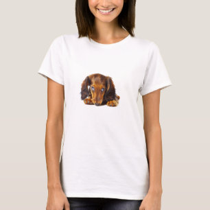 Camiseta Dachshund Weiner Cachorro Brown Animal Simples