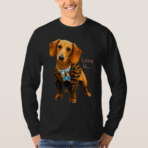 Camiseta Dachshund Weiner Cachorro Mãe Pai Adorava Doxie Pu