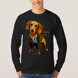 Camiseta Dachshund Weiner Cachorro Mãe Pai Adorava Doxie Pu