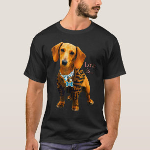 Camiseta Dachshund Weiner Cachorro Mãe Pai Adorava Doxie Pu