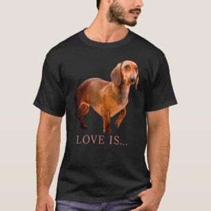 Camiseta Dachshund Weiner Cachorro Mãe Pai Adorava Doxie Pu