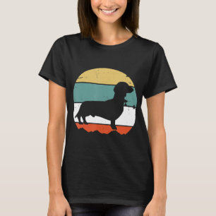 Camiseta Dachshund Wiener Cute Dog Puppy Proprietário Retro