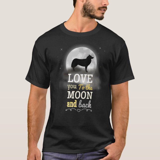 Camiseta Dachshund Wiener Doxen Dog Amor À Lua (Frente)