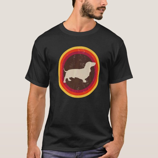 Camiseta Dachshund Wiener Doxen Dog Retro 33 (Frente)