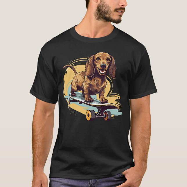 Camiseta Dachshund wiener sausage dog Cute Graphic with a S (Frente)
