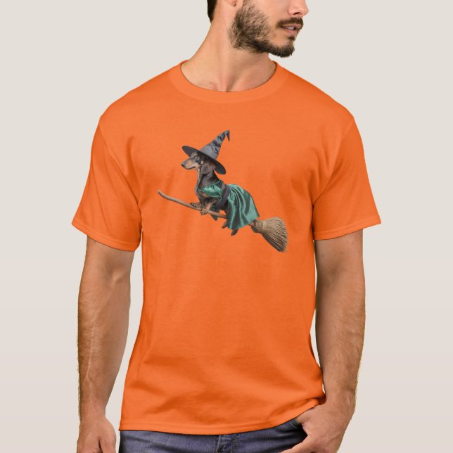Camiseta Dachshund Witch (Frente)